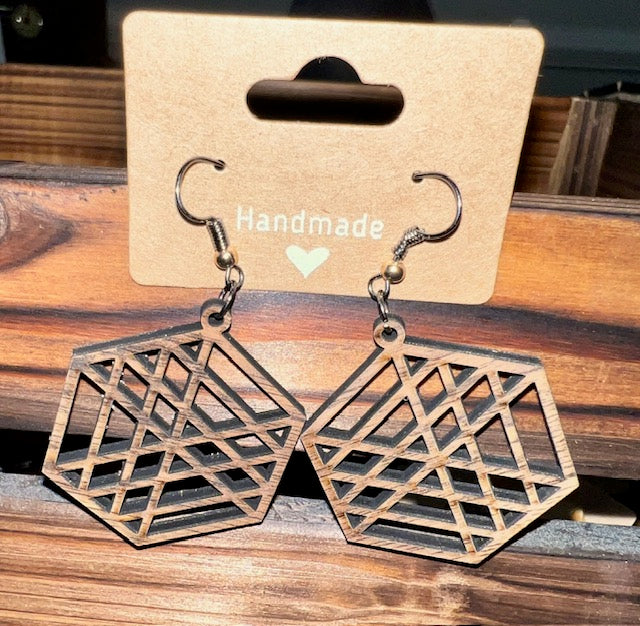 Earrings - Hexagon