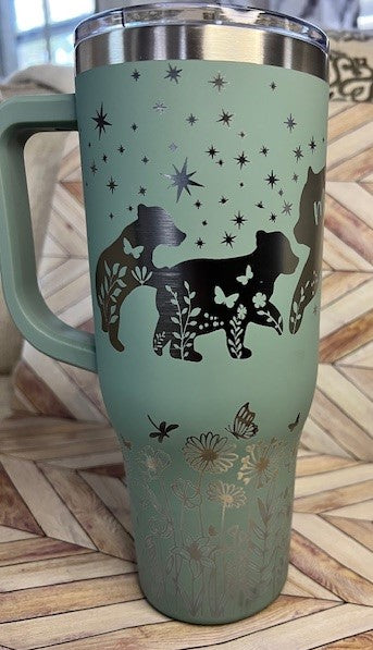 Tumbler - Mama Bear 40 oz Laser Engraved