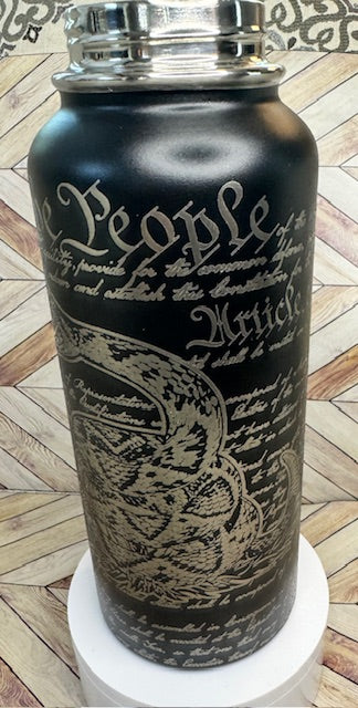 32 oz Hydro Water Bottle - Don't Tread on Me