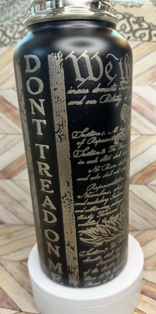 32 oz Hydro Water Bottle - Don't Tread on Me