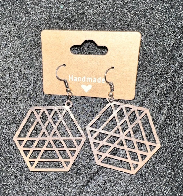 Earrings - Hexagon