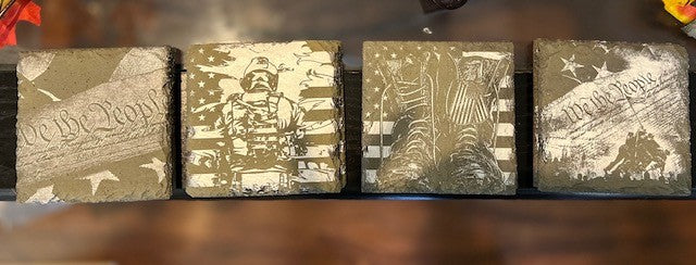 Coasters: Military-Themed Slate Coasters