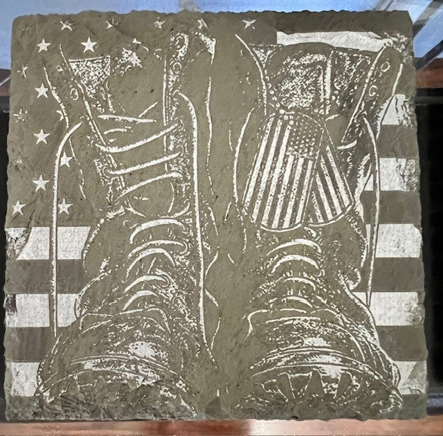 Coasters: Military-Themed Slate Coasters