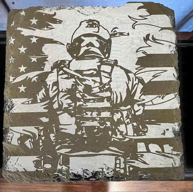 Coasters: Military-Themed Slate Coasters