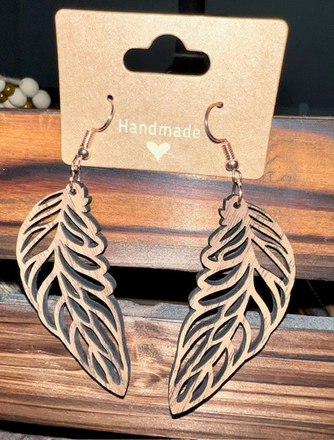 Earrings - Feather