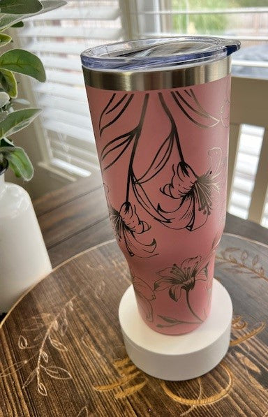 Tumbler - Lily 40oz Laser Engraved