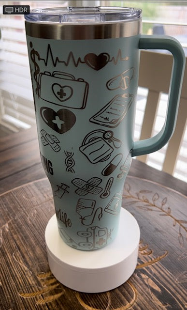 Tumbler - Nurse 40oz Laser Engraved