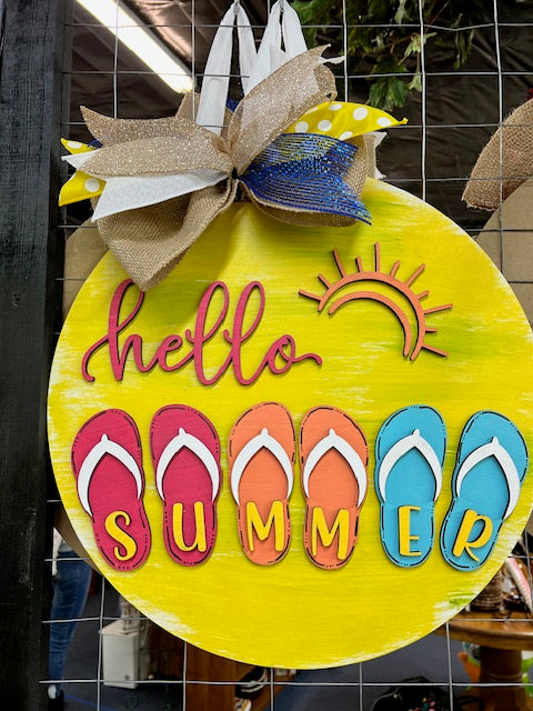 Door Hanger - Summer Flip Flops