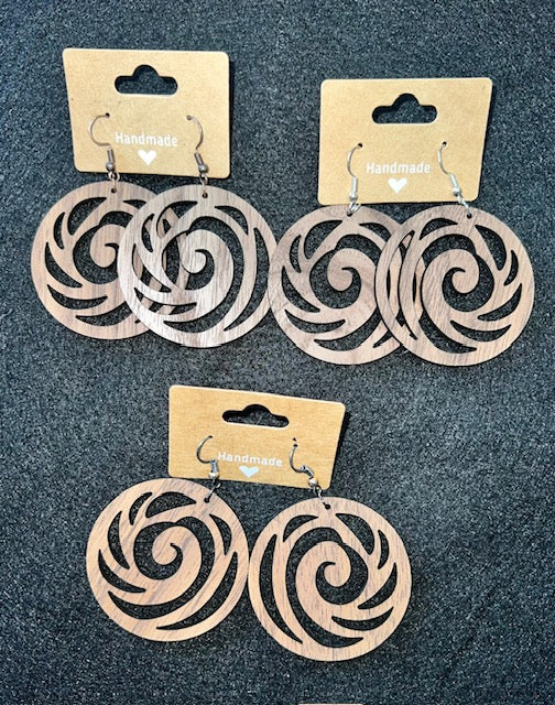 Earrings - Swirly Circle