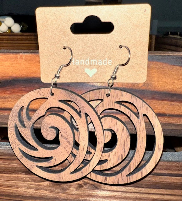 Earrings - Swirly Circle