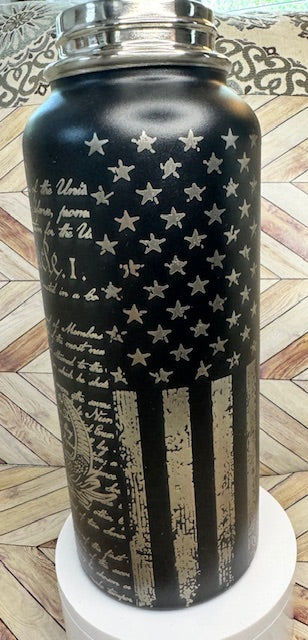 32 oz Hydro Water Bottle  - Don't Tread on Me