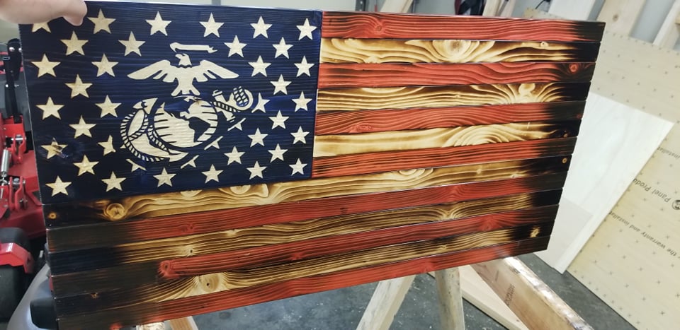 Military Inspired American Flag