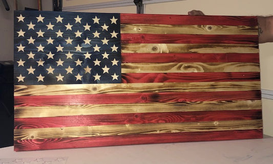 Wooden American Flag